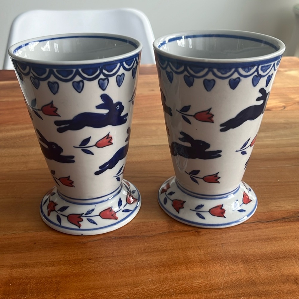 Des Pots Vintage Bunny Rabbit Vases